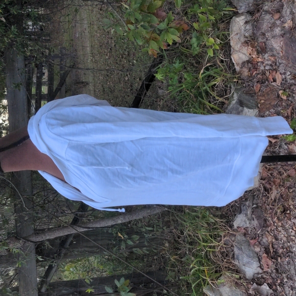 SO Wear It Declare It White Cotton V-Neck Long Sleeve Hoodie - Picture 2 of 10